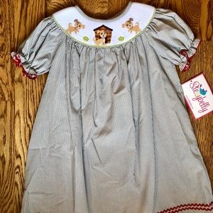 NWT Smocked puppy dress